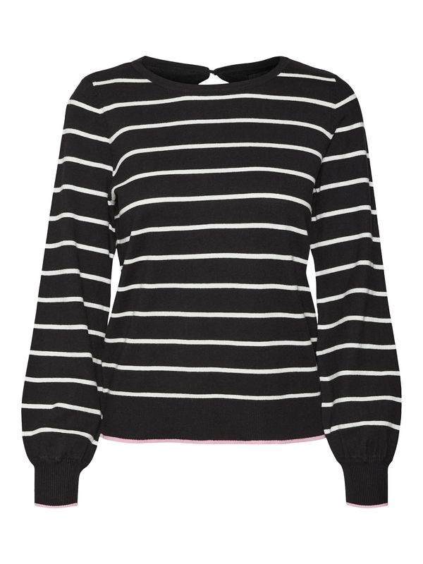 VERO MODA VERO MODA Pulover 'VMALMA'  roza / crna / bijela