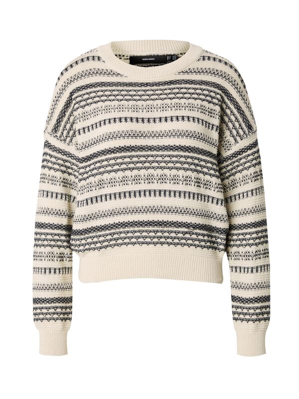 VERO MODA VERO MODA Pulover 'VMAMAZING'  ecru/prljavo bijela / crna