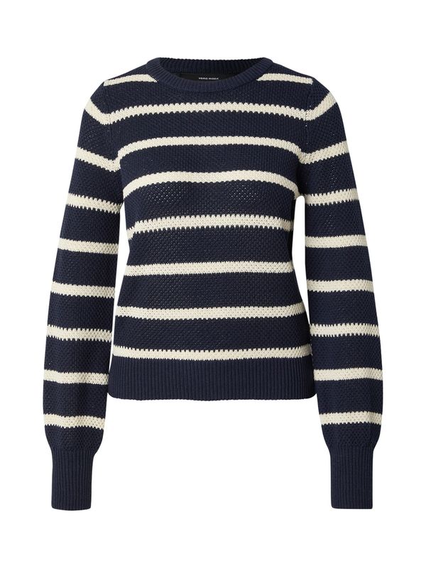 VERO MODA VERO MODA Pulover 'VMAMAZING'  mornarsko plava / bijela