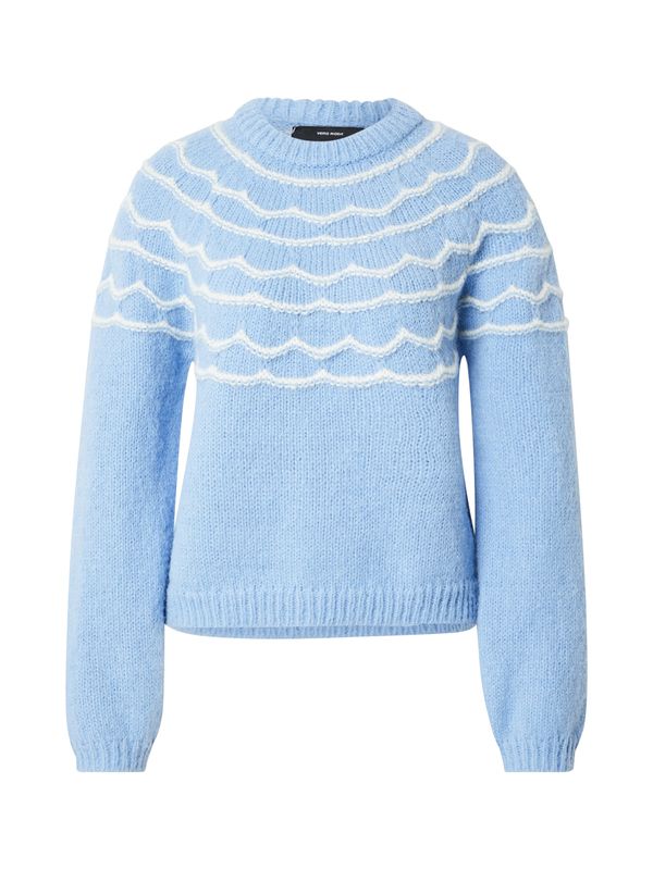 VERO MODA VERO MODA Pulover 'VMCHARMAINE'  plava / bijela