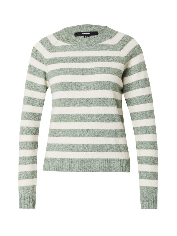 VERO MODA VERO MODA Pulover 'VMDoffy'  bež siva / zelena melange