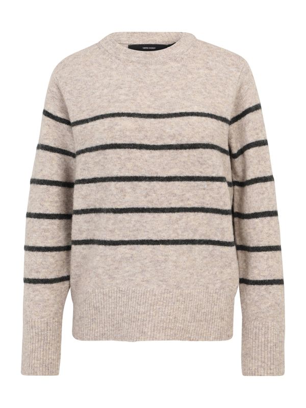 VERO MODA VERO MODA Pulover 'VMFLAWLESS'  bež melange / crna