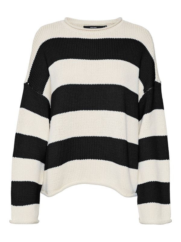 VERO MODA VERO MODA Pulover 'VMLEONORA'  svijetlobež / crna