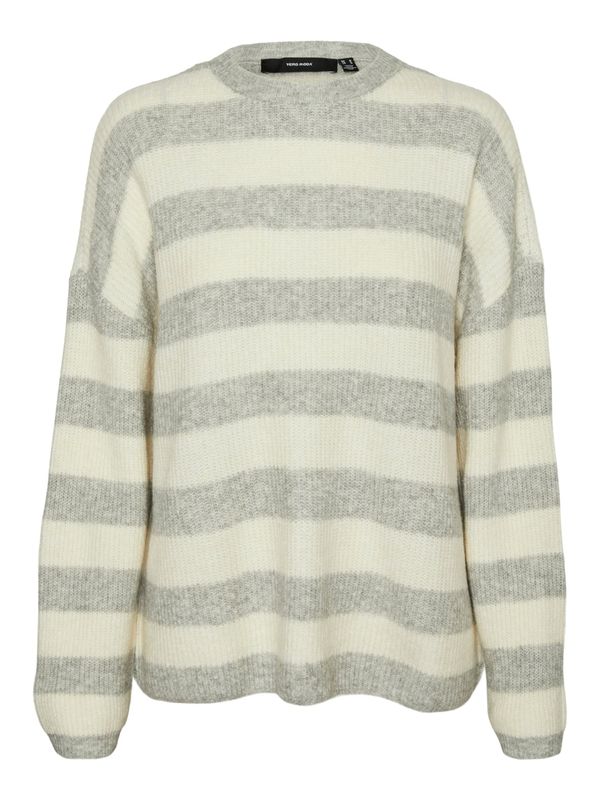 VERO MODA VERO MODA Pulover 'VMNATAHLIE'  svijetlosiva / vuneno bijela