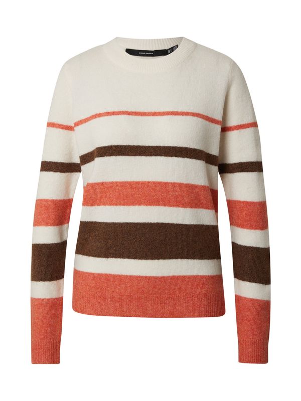 VERO MODA VERO MODA Pulover 'VMPLAZA'  boja pijeska / smeđa / ciglasto crvena