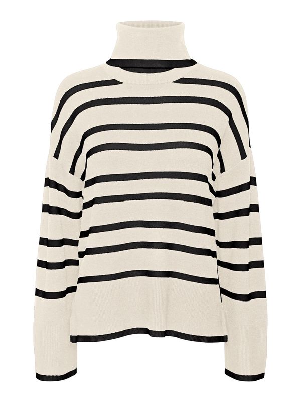 VERO MODA VERO MODA Pulover 'VMSaba'  bež / crna