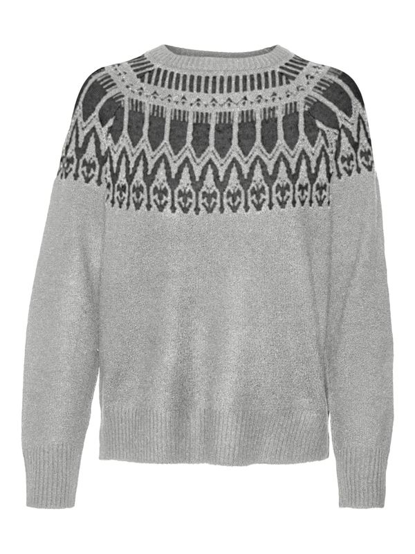 VERO MODA VERO MODA Pulover 'VMSIMONE'  svijetlosiva / tamo siva