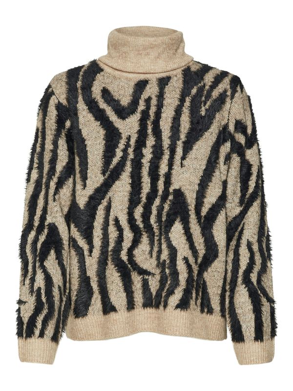 VERO MODA VERO MODA Pulover 'VMVALENTINA'  tamno bež / crna