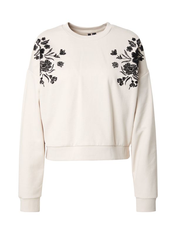 VERO MODA VERO MODA Sweater majica 'VMHELEN TRINA'  bež / crna