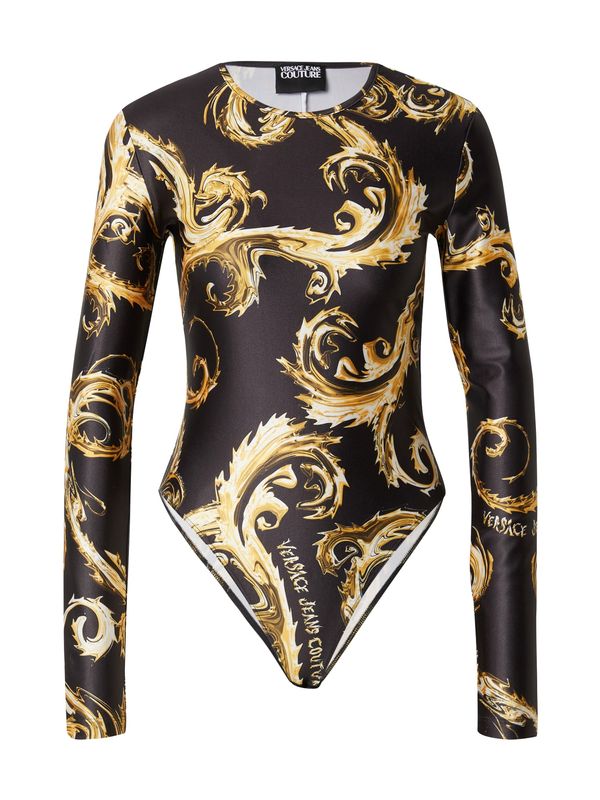 Versace Jeans Couture Versace Jeans Couture Bodi majica  senf / crna / bijela
