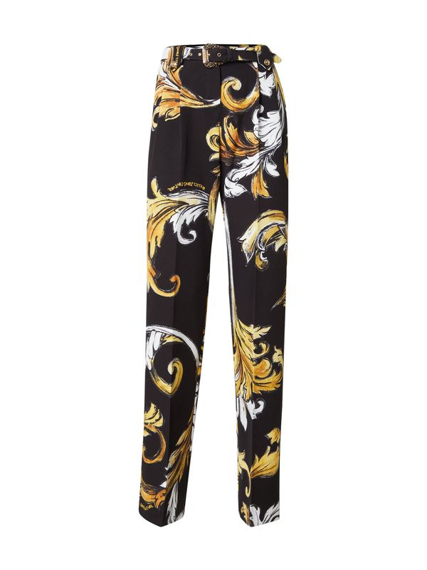 Versace Jeans Couture Versace Jeans Couture Hlače na crtu  žuta / zlatno žuta / crna / bijela