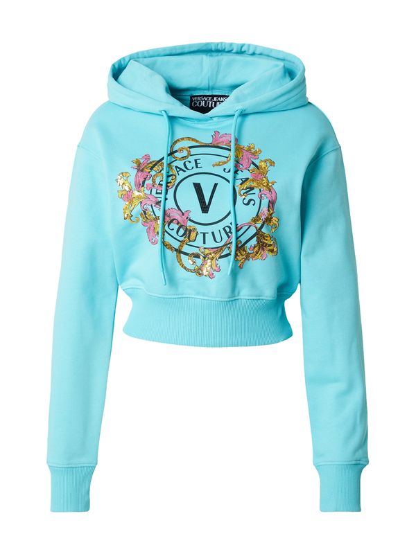 Versace Jeans Couture Versace Jeans Couture Sweater majica  akvamarin / limun / svijetloroza / crna