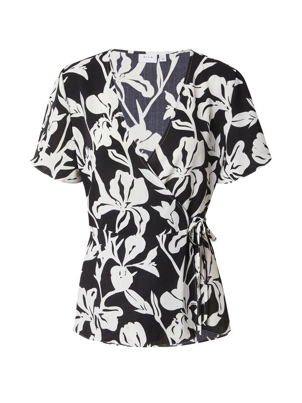 VILA VILA Bluza 'LOVIE'  crna / bijela