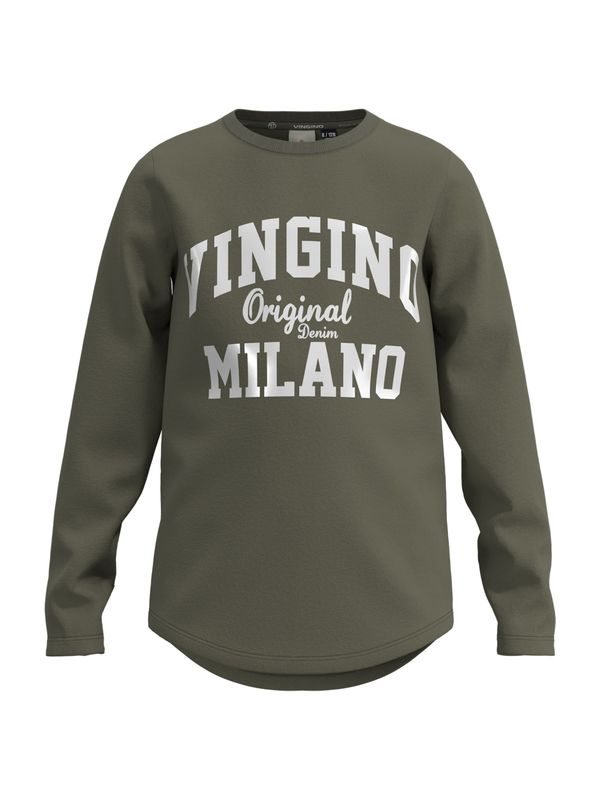 VINGINO VINGINO Majica  srebrno siva / tamno zelena