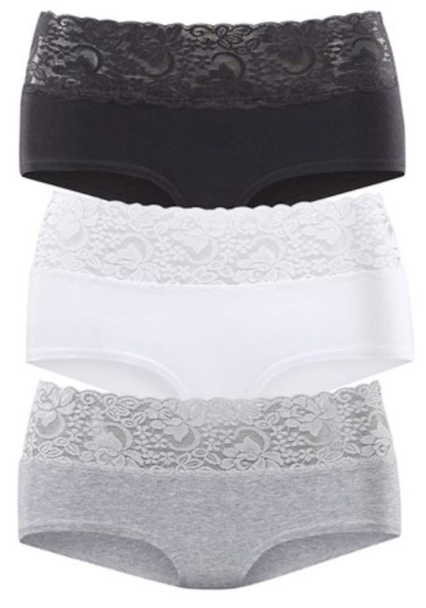 VIVANCE VIVANCE Hipster gaćice  siva / crna / bijela