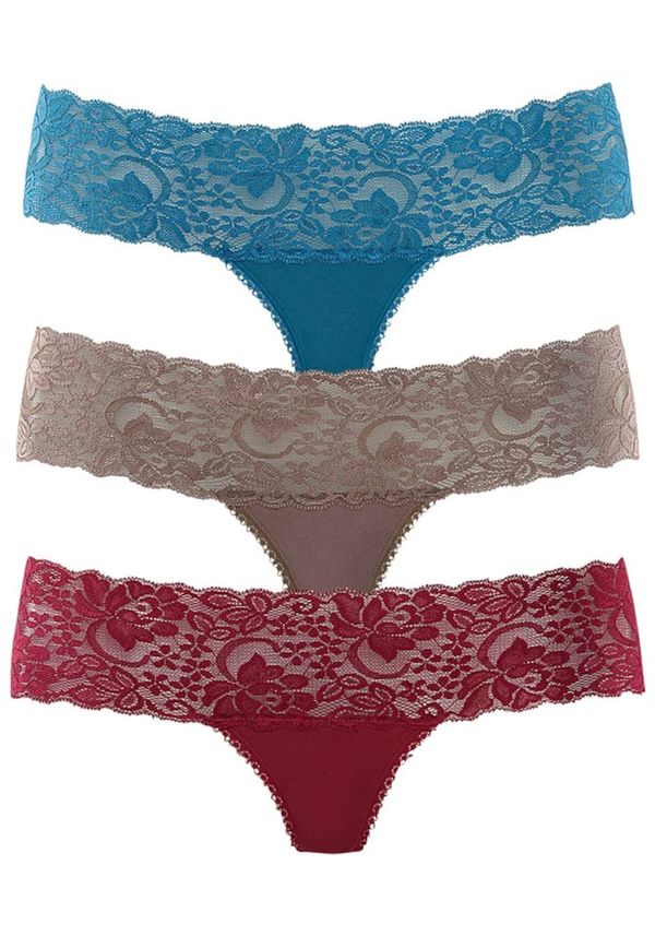 VIVANCE VIVANCE Tanga gaćice  taupe siva / petrol / bordo