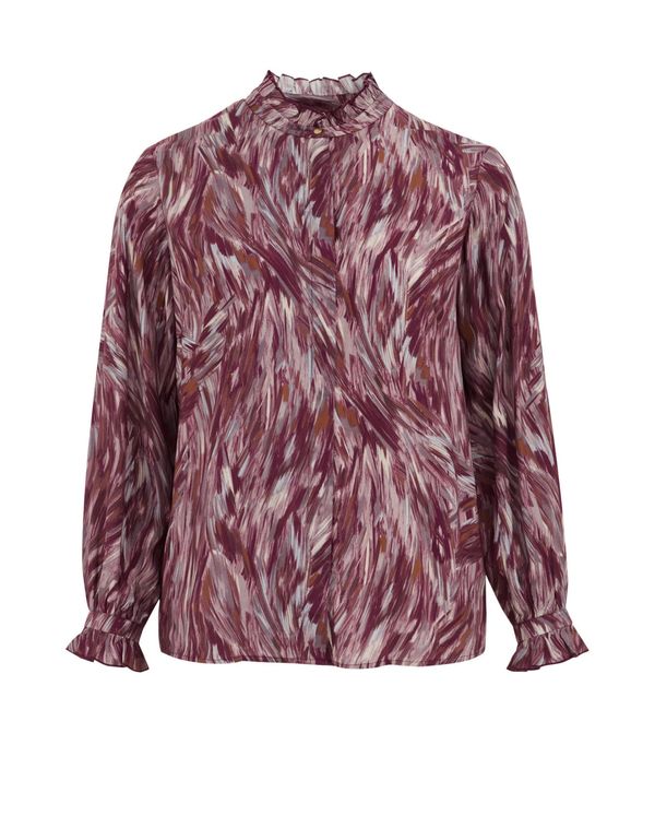 WE Fashion WE Fashion Bluza  siva / hrđavo crvena / burgund