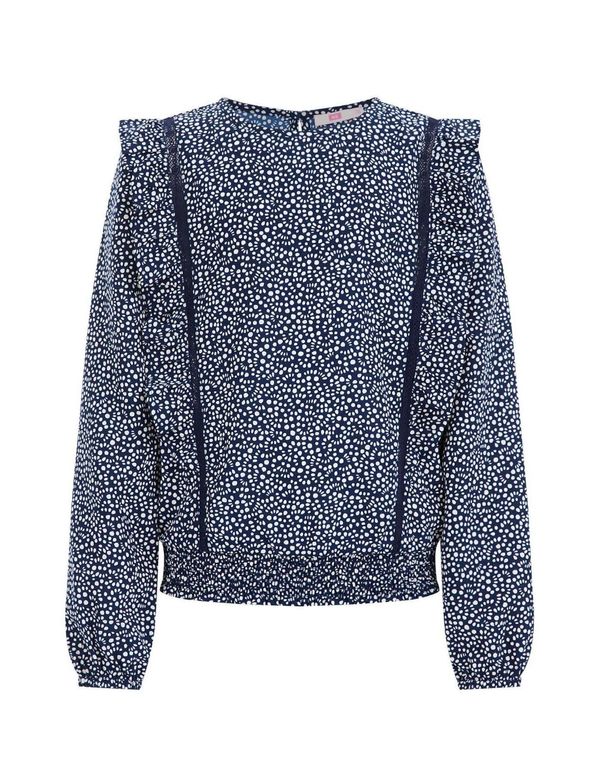 WE Fashion WE Fashion Bluza  tamno plava / bijela