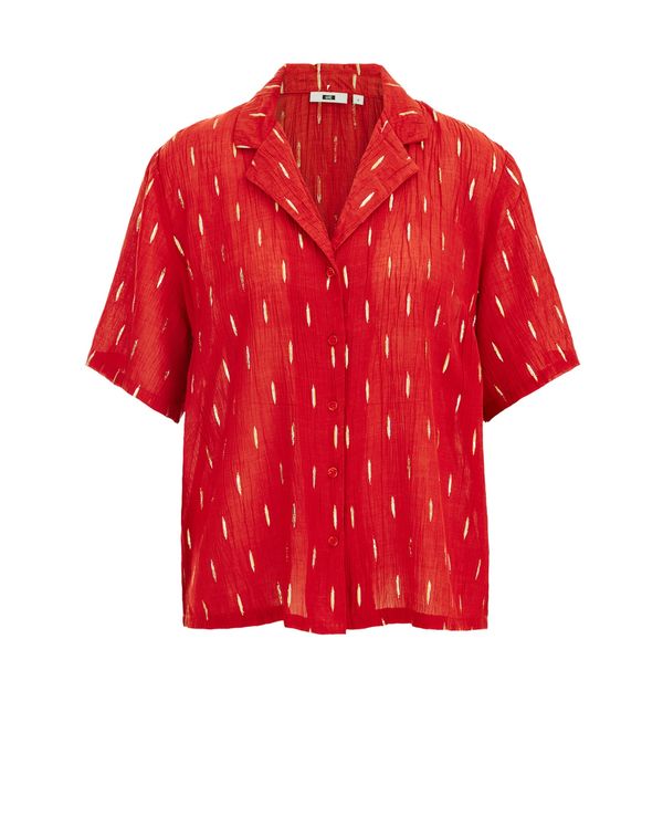 WE Fashion WE Fashion Bluza  vatreno crvena / bijela
