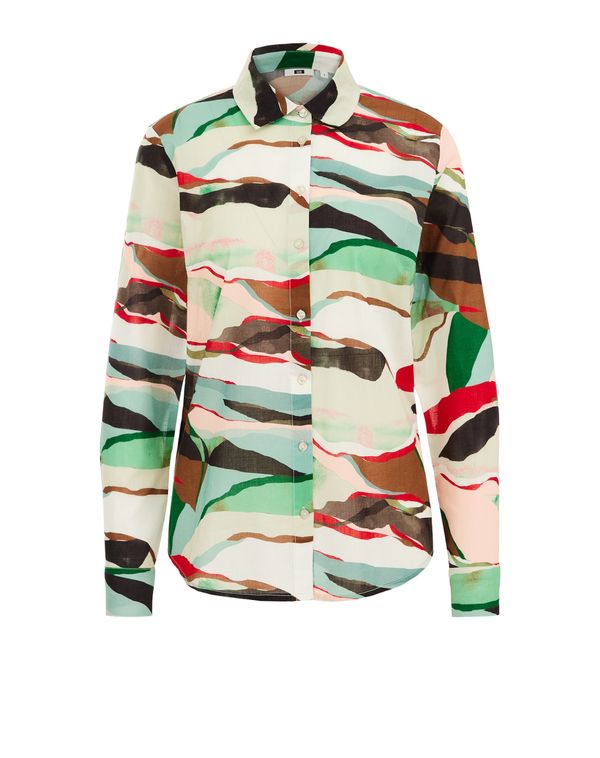 WE Fashion WE Fashion Bluza  zelena / menta / hrđavo crvena / crna