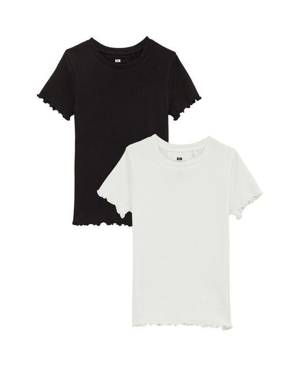 WE Fashion WE Fashion Majica  crna / bijela