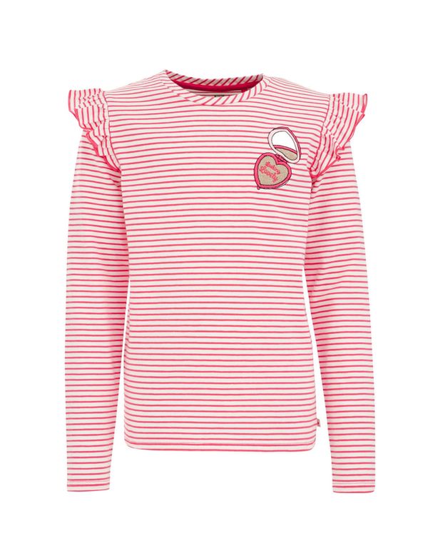 WE Fashion WE Fashion Majica  roza / bijela