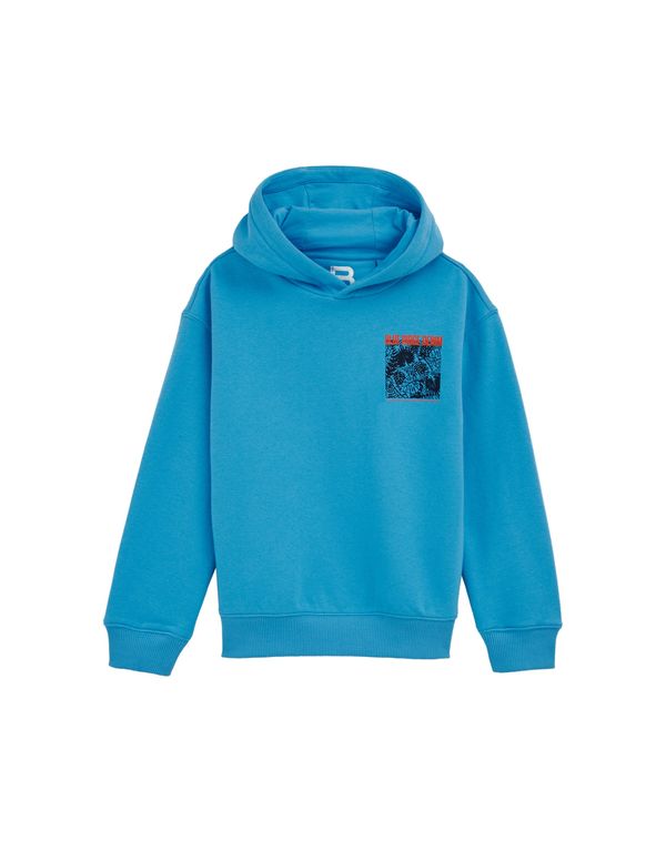 WE Fashion WE Fashion Sweater majica  azur / narančasta / crna