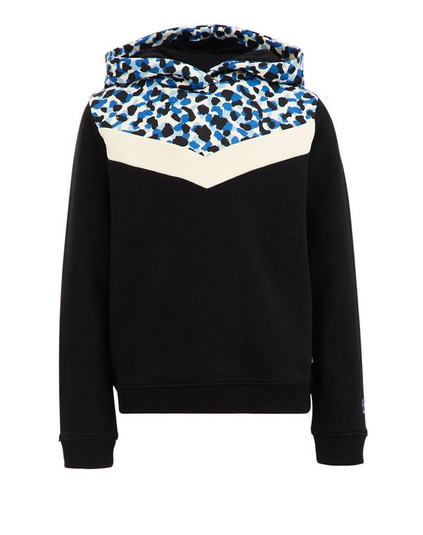 WE Fashion WE Fashion Sweater majica  plava / crna / bijela