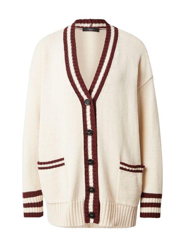 Weekend Max Mara Weekend Max Mara Kardigan 'VICOLO'  bordo / vuneno bijela