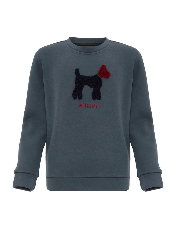 Williot Williot Sweater majica  mornarsko plava / indigo / burgund