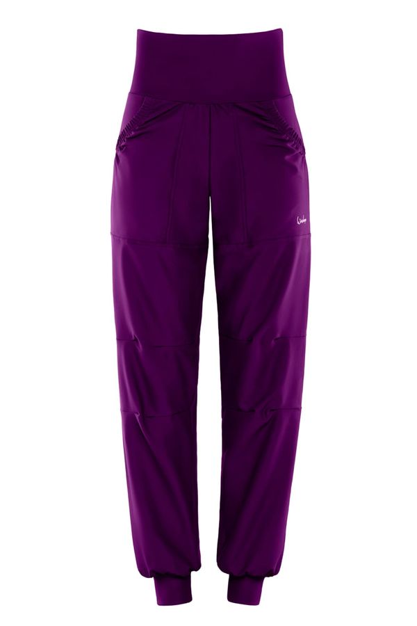 Winshape Winshape Sportske hlače 'LEI101C'  tamno ljubičasta / bijela