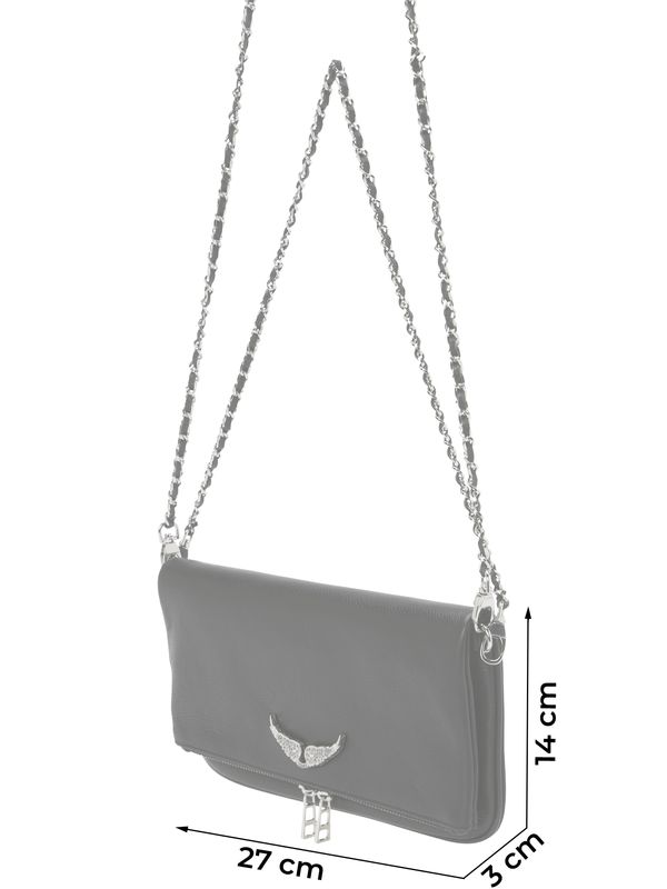 Zadig & Voltaire Zadig & Voltaire Pismo torbica 'ROCK SWING YOUR WINGS'  crna / srebro