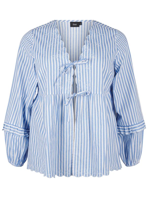Zizzi Zizzi Bluza 'Esela'  svijetloplava / prljavo bijela