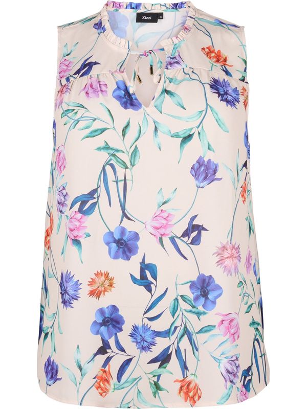 Zizzi Zizzi Bluza 'Maeve'  boja pijeska / smaragdno zelena / tamno ljubičasta / roza