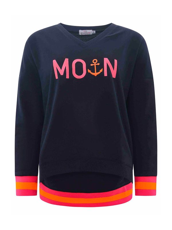 Zwillingsherz Zwillingsherz Sweater majica 'Dana'  morsko plava / narančasta / roza