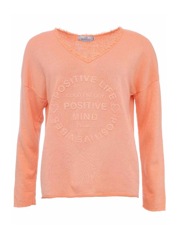 Zwillingsherz Zwillingsherz Sweater majica 'Positive Mind'  narančasta / svijetlonarančasta