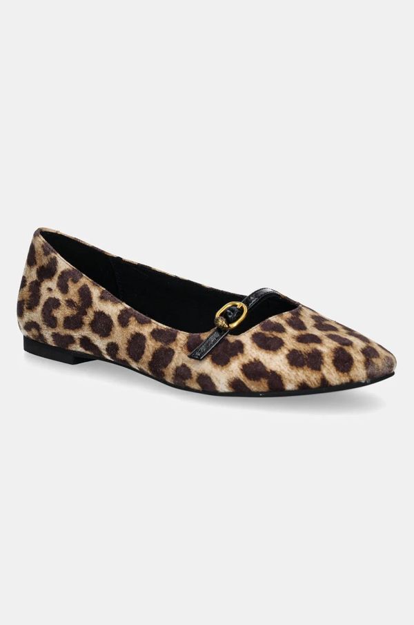 Kurt Geiger London Balerinke od brušene kože Kurt Geiger London Flexi Ballerina boja: bež, 3942439289