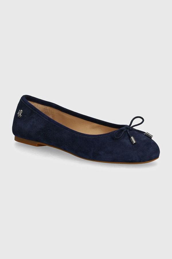 Lauren Ralph Lauren Balerinke od brušene kože Lauren Ralph Lauren Jayna boja: tamno plava, 802943066003