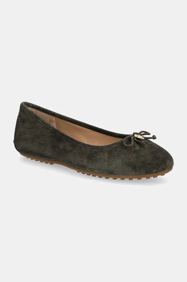 Lauren Ralph Lauren Balerinke od brušene kože Lauren Ralph Lauren Jayna Driver boja: zelena, 802951376003