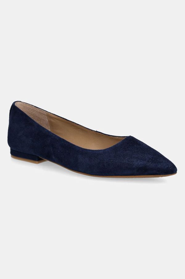 Lauren Ralph Lauren Balerinke od brušene kože Lauren Ralph Lauren Londyn boja: tamno plava, 802871265006