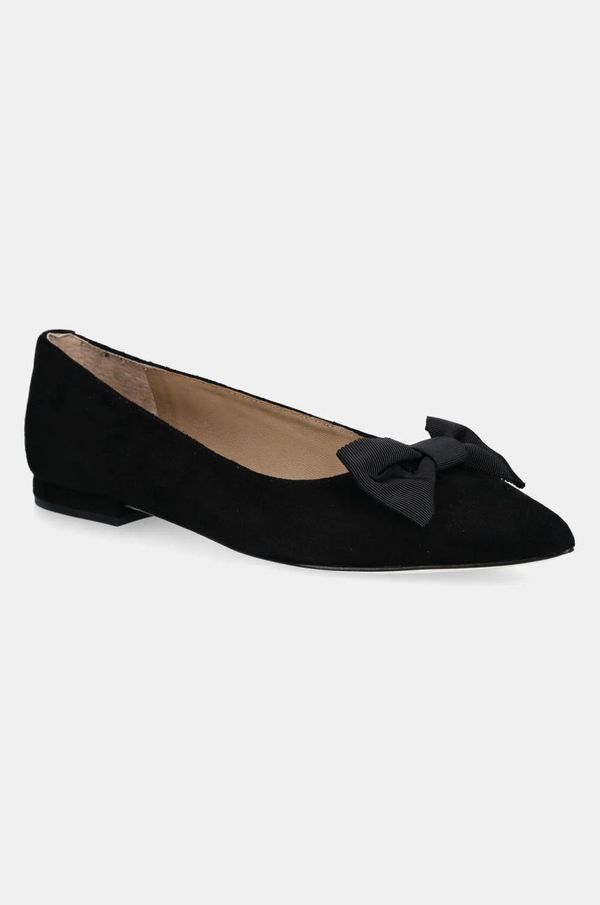 Lauren Ralph Lauren Balerinke od brušene kože Lauren Ralph Lauren Londyn Bow boja: crna, 802955323002