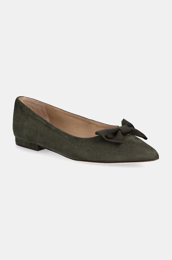 Lauren Ralph Lauren Balerinke od brušene kože Lauren Ralph Lauren Londyn Bow boja: zelena, 802955323003