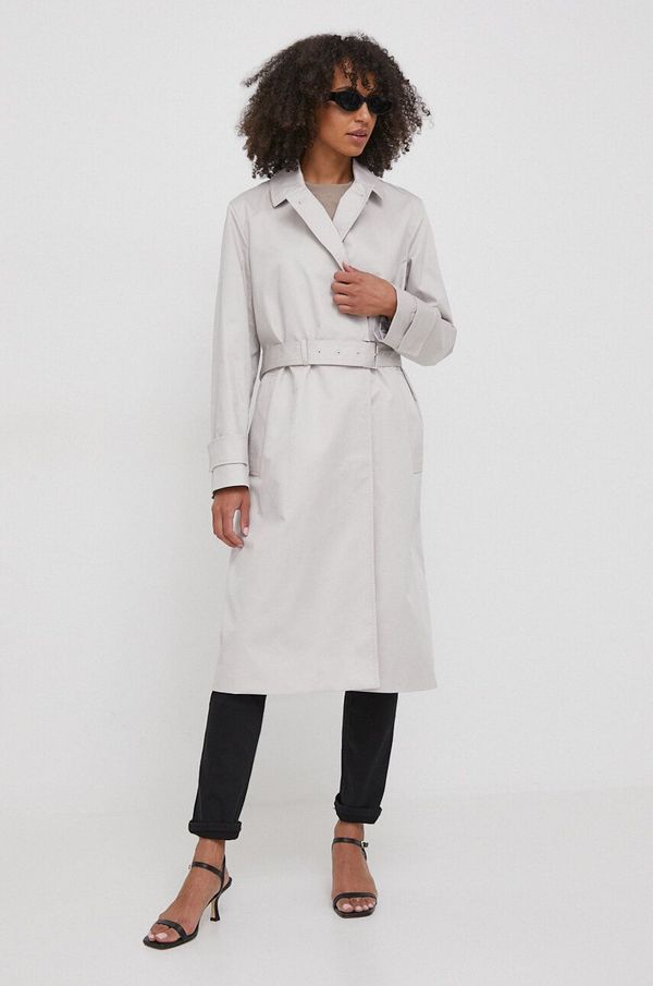 Calvin Klein Baloner Calvin Klein za žene, boja: siva, za prijelazno razdoblje, kopčanje u dva reda, K20K206320