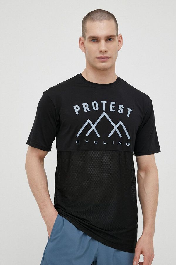 Protest Biciklistička majica kratkih rukava Protest Prtcornet boja: crna, s tiskom