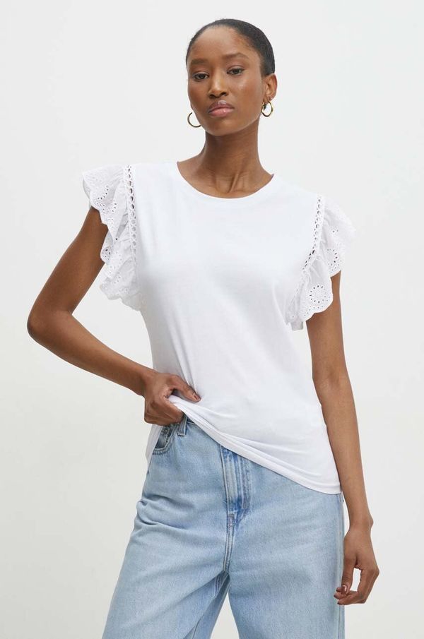 Answear Lab Bluza Answear Lab za žene, boja: bijela, bez uzorka