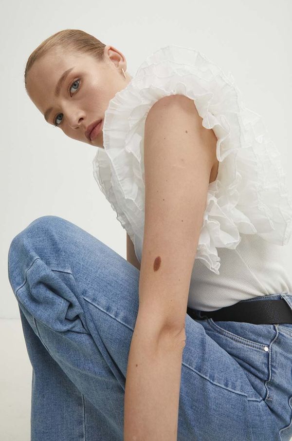 Answear Lab Bluza Answear Lab za žene, boja: bijela, bez uzorka