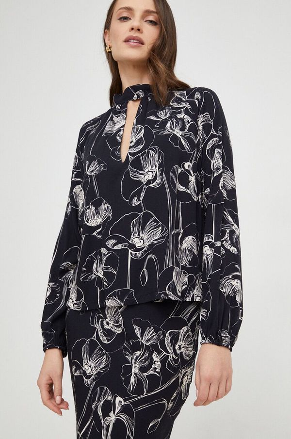 Answear Lab Bluza Answear Lab za žene, boja: crna, s uzorkom