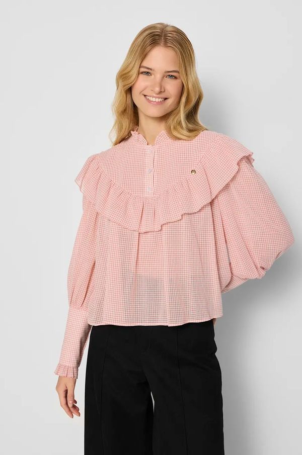 BIZUU Bluza Bizuu NAUENA za žene, boja: ružičasta, s uzorkom, NAUENA_ROZOWY_AW24