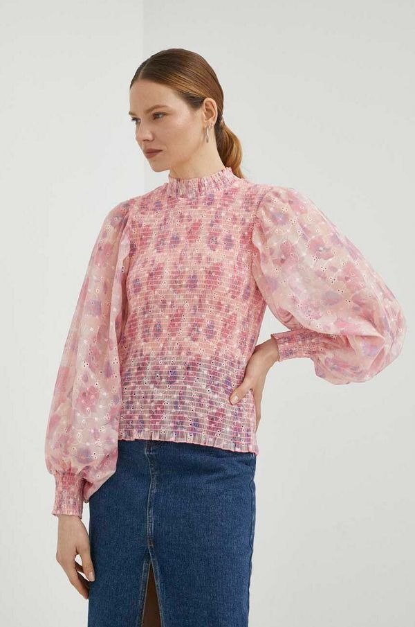 Bruuns Bazaar Bluza Bruuns Bazaar za žene, boja: ružičasta, s uzorkom