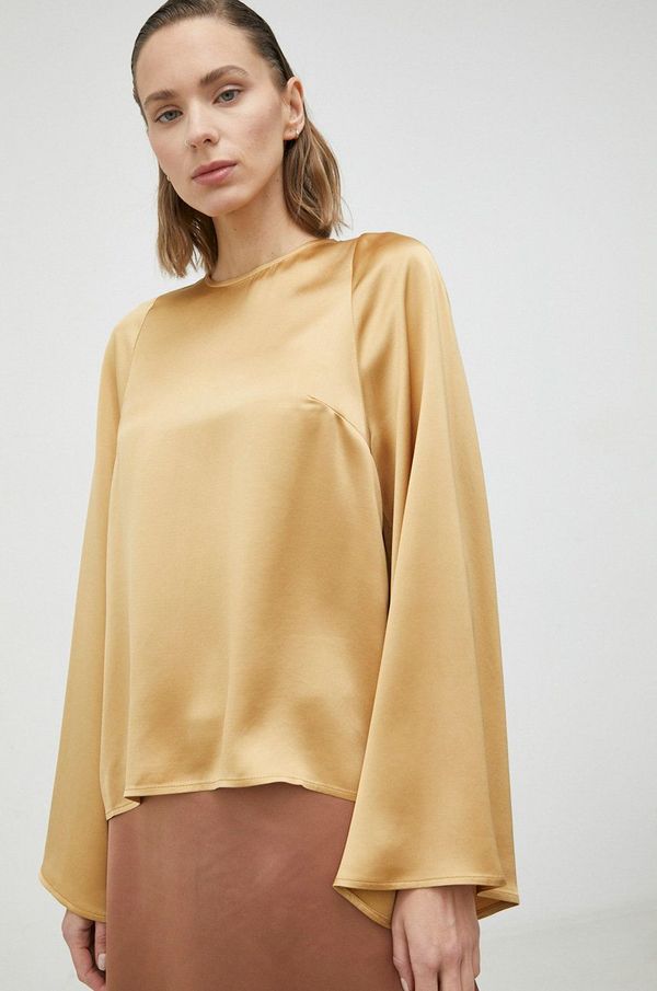 By Malene Birger Bluza By Malene Birger Brynnas za žene, boja: žuta, glatka